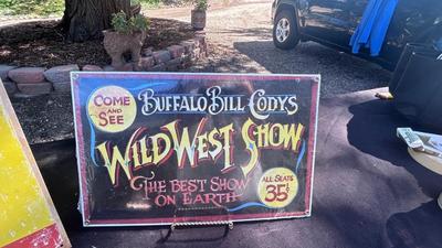 DAISY RIFLE SIGN AND WILD WEST SHOW SIGN