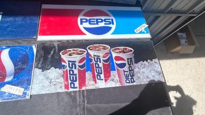 PEPSI-COLA POP MACHINE PIECES