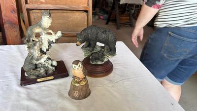 DECORATIVE WOLVES, BEAR, AND OWL BELL