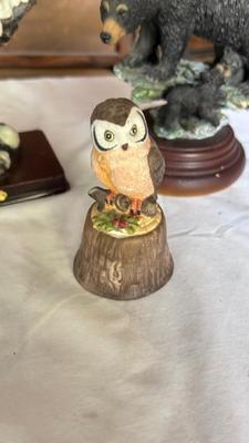 DECORATIVE WOLVES, BEAR, AND OWL BELL