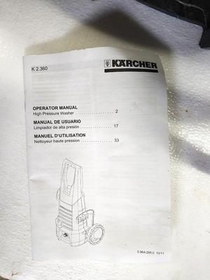 KARCHER HIGH PRESSURE WASHER WITH MANUEL