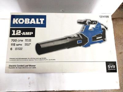 NEW NEVER OPENED KOBALT ELECTRIC LEAF BLOWER