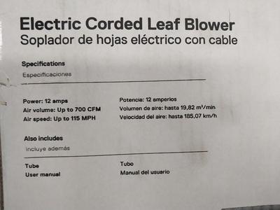 NEW NEVER OPENED KOBALT ELECTRIC LEAF BLOWER