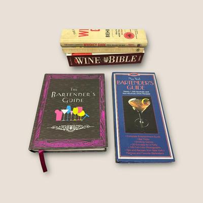 Sale Photo Thumbnail #524: 7 Books on Wine/Alcohol/Bartending/Decanters/Whiskey all in very good condition