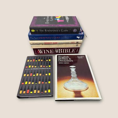 Sale Photo Thumbnail #521: 7 Books on Wine/Alcohol/Bartending/Decanters/Whiskey all in very good condition