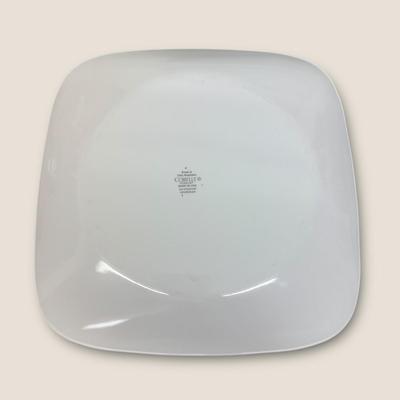 Sale Photo Thumbnail #591: 50 Corelle Dinner Plates "Splendor" & 4 Small Solid White Plates
Lightly used in a restaurant, checked for chips.