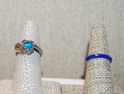 DOUBLE BONUS RINGS SET -- 2 Rings-Size 7 --SEE DESCRIPTION