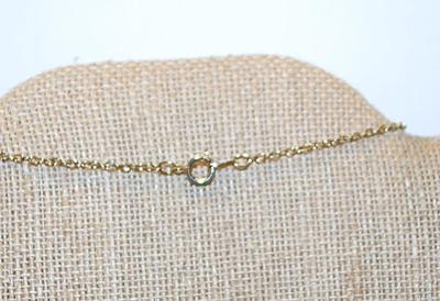 Brash Bright Gold Tone BUTTERFLY PENDANT (1") with a Brass Colored Necklace Chain 17" L