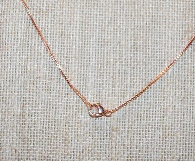 Opaque Pink Petals Flower PENDANT (¾" Diam.) & Deeper Pink Center on a Rose Gold Necklace Chain 17" L