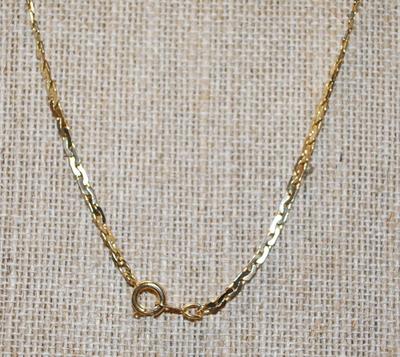 Small "Gold Rose" PENDANT (½" x ½") on a Gold Tone Necklace Chain 24" L