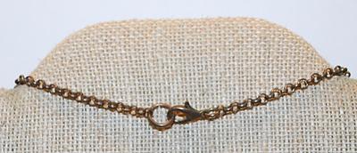 Green Swag, Charms and Flying Birds PENDANT (4") On a Long Brass Colored Necklace Chain 32" L