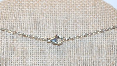 Entangled Hearts PENDANT (¾" x ¾") with Iridescent Purple Center Stone on a Silver Tone Necklace Chain 18" L