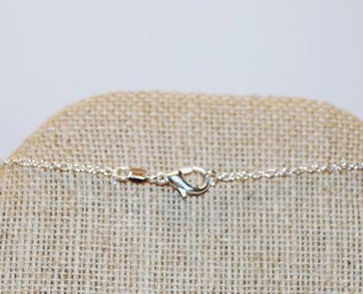 Silver Tone PENDANT (1¾" x 1") on a Silver Tone Necklace Chain 18" L