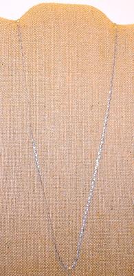 Marked .925 Single Unusual Style Link Sterling Silver Chain with Lobster Clasp 24" L