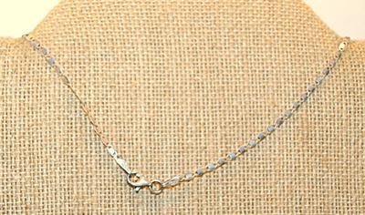 Marked .925 Single Unusual Style Link Sterling Silver Chain with Lobster Clasp 24" L