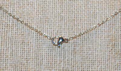 Silver Tone Leaf Branch Swag PENDANT (1" x ¼") on a Silver Tone Necklace Chain 18" L