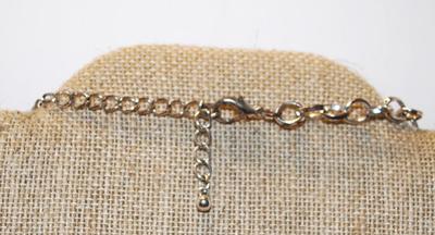 Spotted and Blue Discs & More Circles Necklace 18" L