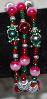Holiday Colors Elastic BRACELET with Loop Ends 2½" Diameter