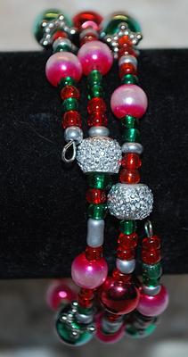 Holiday Colors Elastic BRACELET with Loop Ends 2½" Diameter