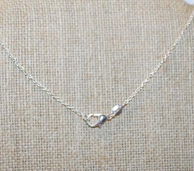 Small No-Stones Silver Colored Cross PENDANT (¾" x ¼") on a Silver Tone Necklace Chain 18" L