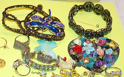 Jewelry Assorted Pieces for CRAFTING...Broken/Missing Stones, Ring Bands, Bracelets, ETC.