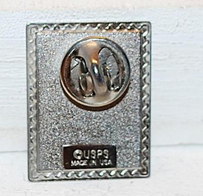 "Heroes USA 2001" Postage Stamp TACK (1" x ¾") - Marked USPS - with Silver Tone Back