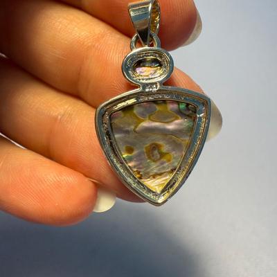 Ten Sterling and Stone Pendants (ST-KD)