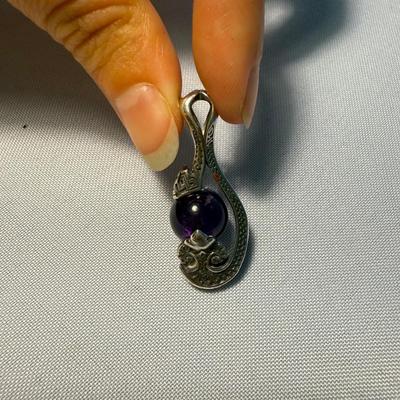 Ten Sterling and Stone Pendants (ST-KD)