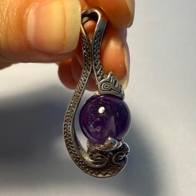 Ten Sterling and Stone Pendants (ST-KD)