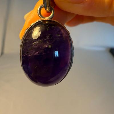 Ten Sterling and Stone Pendants (ST-KD)