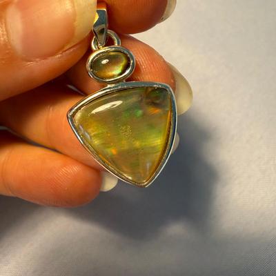 Ten Sterling and Stone Pendants (ST-KD)