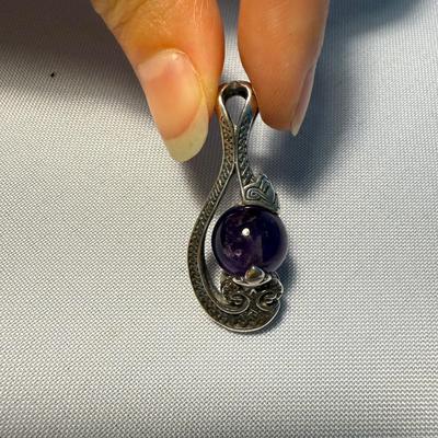 Ten Sterling and Stone Pendants (ST-KD)