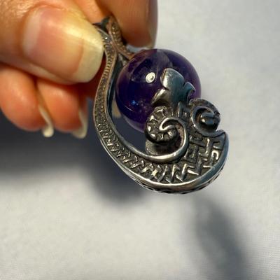 Ten Sterling and Stone Pendants (ST-KD)