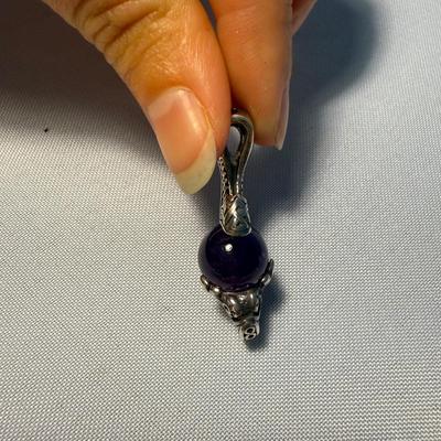 Ten Sterling and Stone Pendants (ST-KD)