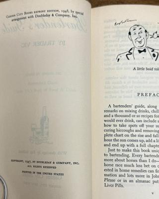 2 Bartending Books, plus stickers - Trader Vic & Old Mr. Boston Recipe Books