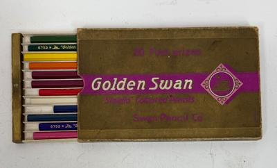 Vintage Golden Swan Colored Pencils