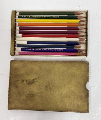 Vintage Golden Swan Colored Pencils