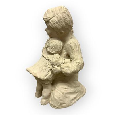 Sale Photo Thumbnail #722: Bright Eyes Statue Woman/Mother and Child  by Austin Prod. 1989
carved: Austin Prod Inc 1989 c and Bright Eyes