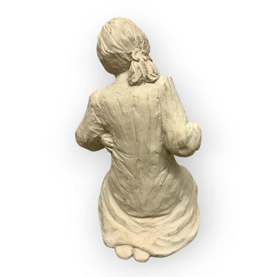Sale Photo Thumbnail #723: Bright Eyes Statue Woman/Mother and Child  by Austin Prod. 1989
carved: Austin Prod Inc 1989 c and Bright Eyes