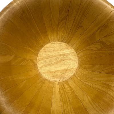 Sale Photo Thumbnail #769: 1993 Rubberwood Huge Wooden Bowl Made in Malaysia; "Plantation Timber, Environmentally Friendly"
17" in diameter across the top! Excellent condition.