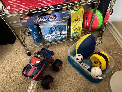 Toys and Games on Shelves