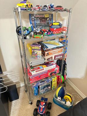 Toys and Games on Shelves