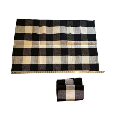 Sale Photo Thumbnail #810: 2 New Buffalo Check Throw Rugs- no pad, 2 different sizes (27x41" and 24x36")
