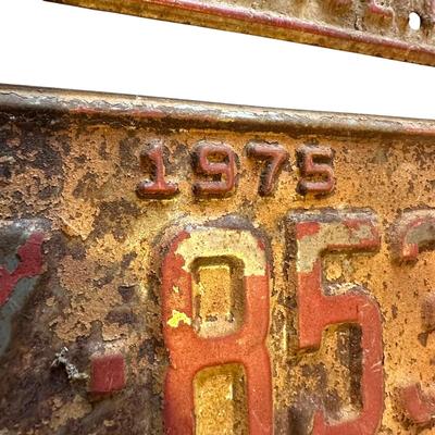 Sale Photo Thumbnail #817: 5 NC License Plates from the 70s- dirty, rusty