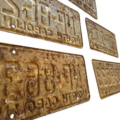 Sale Photo Thumbnail #819: 5 NC License Plates from the 70s- dirty, rusty