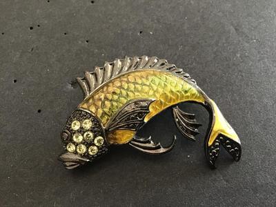 Bass Fish Brooch