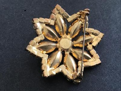 Iced Star Star Rhinestone Vintage Brooch