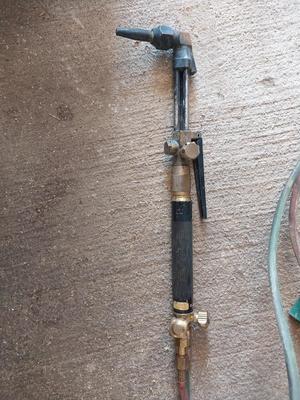 TWO TANKS WITH GAUGES ON PULL STAND