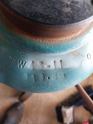 TWO TANKS WITH GAUGES ON PULL STAND