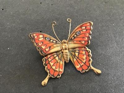 Vintage Metal Butterfly Pin